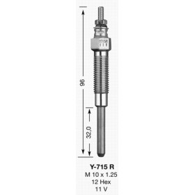 Bougie de préchauffage Y715R UT
