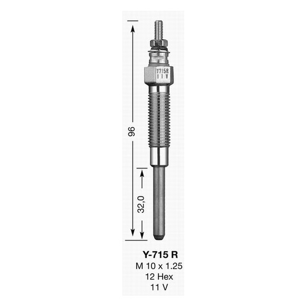 Bougie de préchauffage Y715R UT