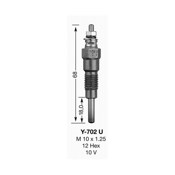 Bougie de préchauffage Y702U UT