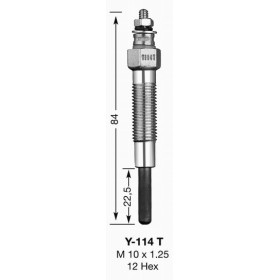 Bougie de préchauffage Y114T UT