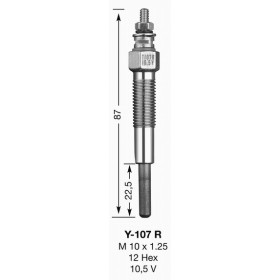 Bougie de préchauffage Y107R UT