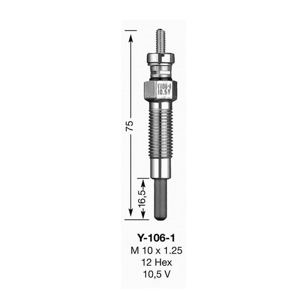 Bougie de préchauffage Y1061 UT