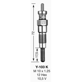 Bougie de préchauffage Y103K UT