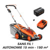 Tondeuse à batterie E137C + batterie EP20 + chargeur EC20 NEX GARDEN