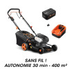Tondeuse à batterie E142CV + batterie EP60 + chargeur EC20 NEX GARDEN