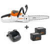 PACK INTENSIF Tronçonneuse MSA 140 C-B STIHL+ 2 batteries AK30 + AL101