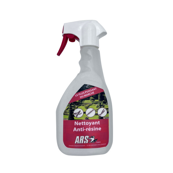 Désincrustant anti-résine ARS 500 ml désinfecte, désincruste vos outils de coupe 