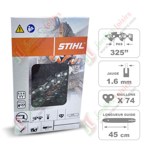 Chaine tronçonneuse Stihl MS guide 40 cm au pas 325