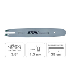 Guide chaine ROLLOMATIC 35CM/14 1.1MM/0.043 3/8" STIHL