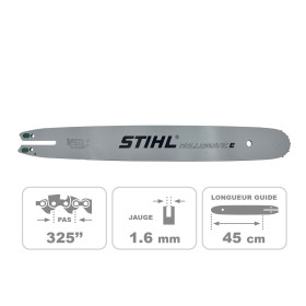 GUIDE CHAINE TRONCONNEUSE STIHL LIGHT 04 325-1.3mm 45cm - Tout le Jardin