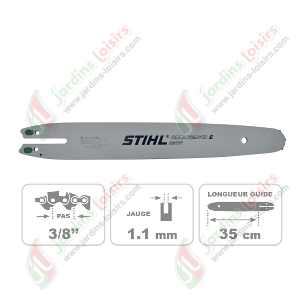 Guide Rollo 30050083909E Mini 3/8P 1.1mm 35 cm  tronconneuse STIHL