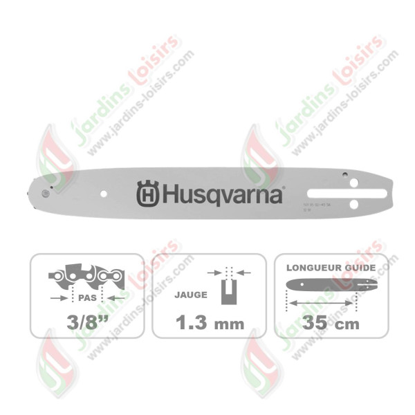 GUIDE-CHAINE 35 cm 3/8 1.3 mm SN HUSQVARNA