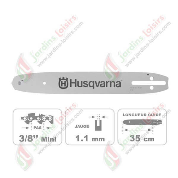 Guide chaine 35SN - 3/8 - 1,1mm HUSQVARNA