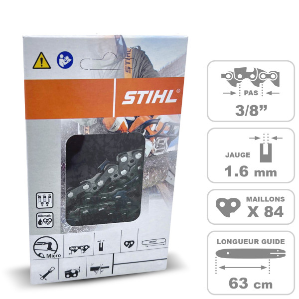Chaine Rapid Micro - 3/8"- 1,6 mm 72 maillons STIHL