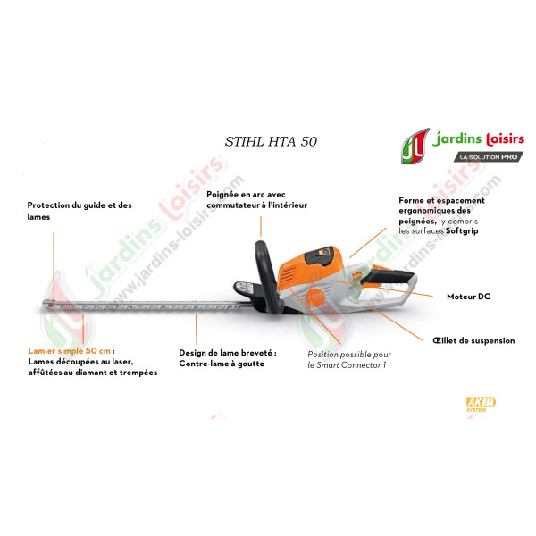 STIHL HSA 50 taille haie sur batterie