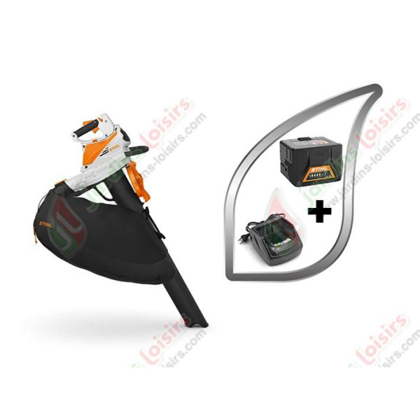 souffleur aspirateur STIHL SHA 56 avec batterie et chargeur