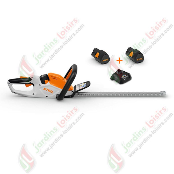 Taille haies sur batterie STIHL HSA 40 avec deux batteries AS2 + chargeur