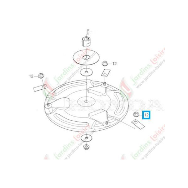 Ecrou de lame pour robot HONDA HRM