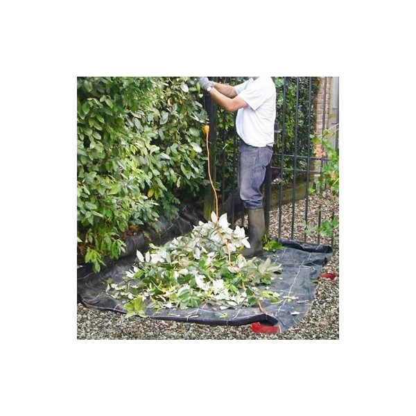Bâche de ramassage de déchets de taille avec poignées 5 x 1m30
