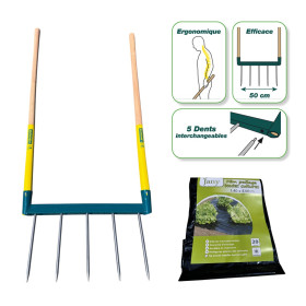 Grelinette Biogrif 5 dents interchangeables mache bois LEBORGNE