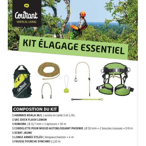 Kit élagage essentiel COURANT, Actuellement ( Dans la limite des stocks disponibles) 2 mousquetons AXXIS TL + 1 porte tronçonneu