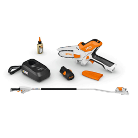 Scie de jardin à batterie STIHL GTA 20 avec rallonge, batterie + chargeur