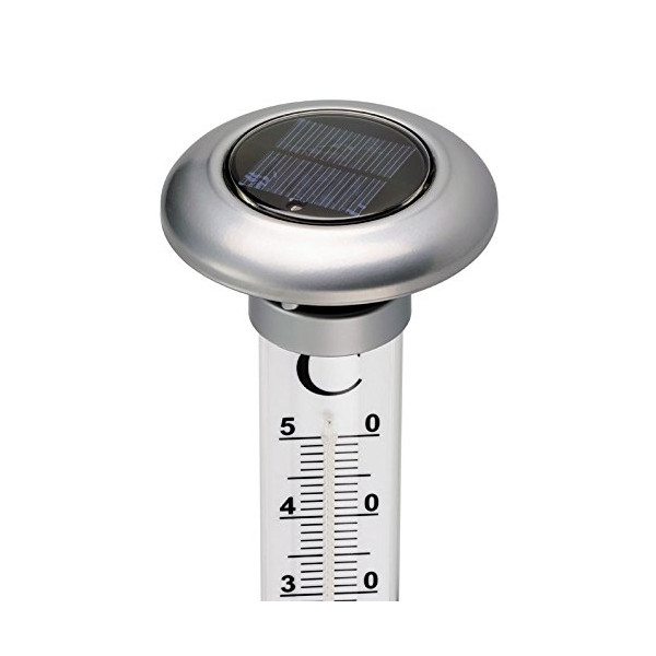 Termometre solaire de jardin format XL Solino qui s'eclaire la nuit